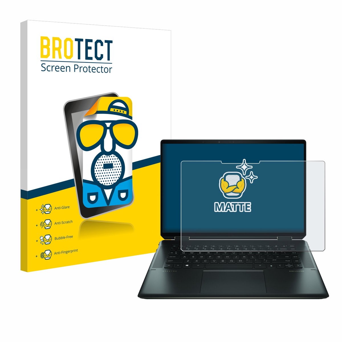 BROTECT - Screenprotector voor HP Spectre x360 16" 2-in-1 2021 - Folie Beschermfolie matte