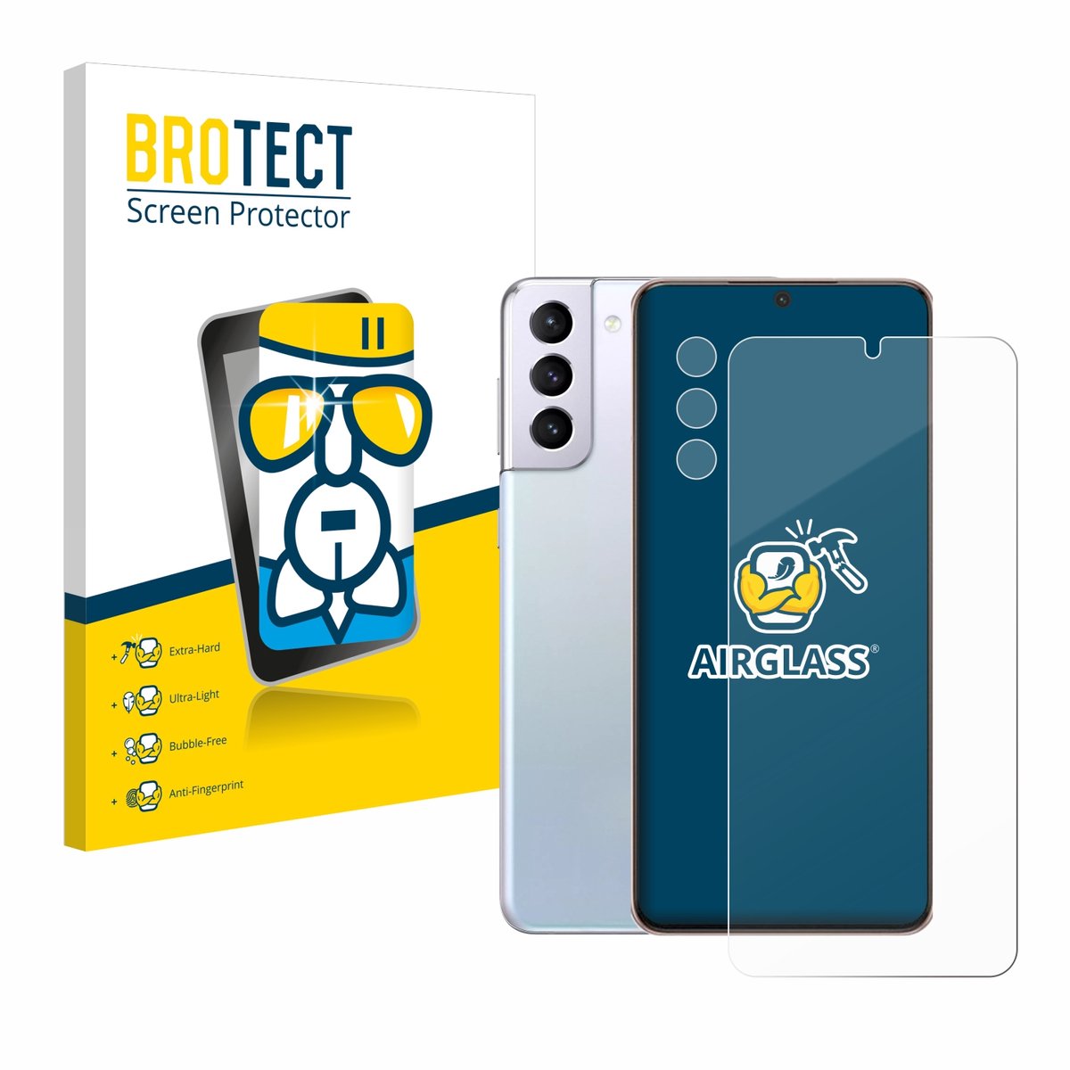 Screenprotector voor Samsung Galaxy S21 Plus 5G (Voor+Camera) Beschermglas transparant