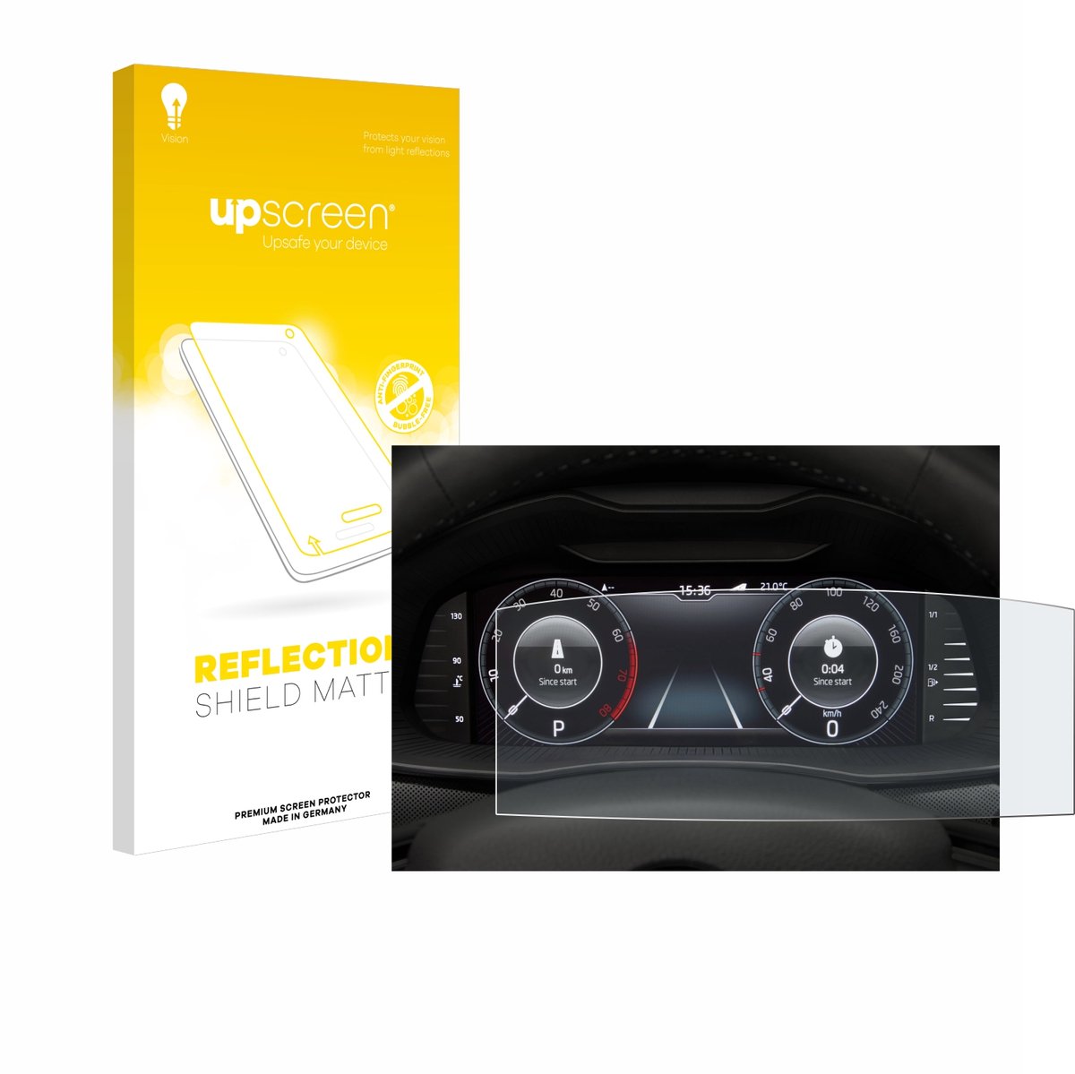upscreen - Screenprotector voor Skoda Virtual Cockpit 10.25" - Folie Beschermfolie anti glare matte