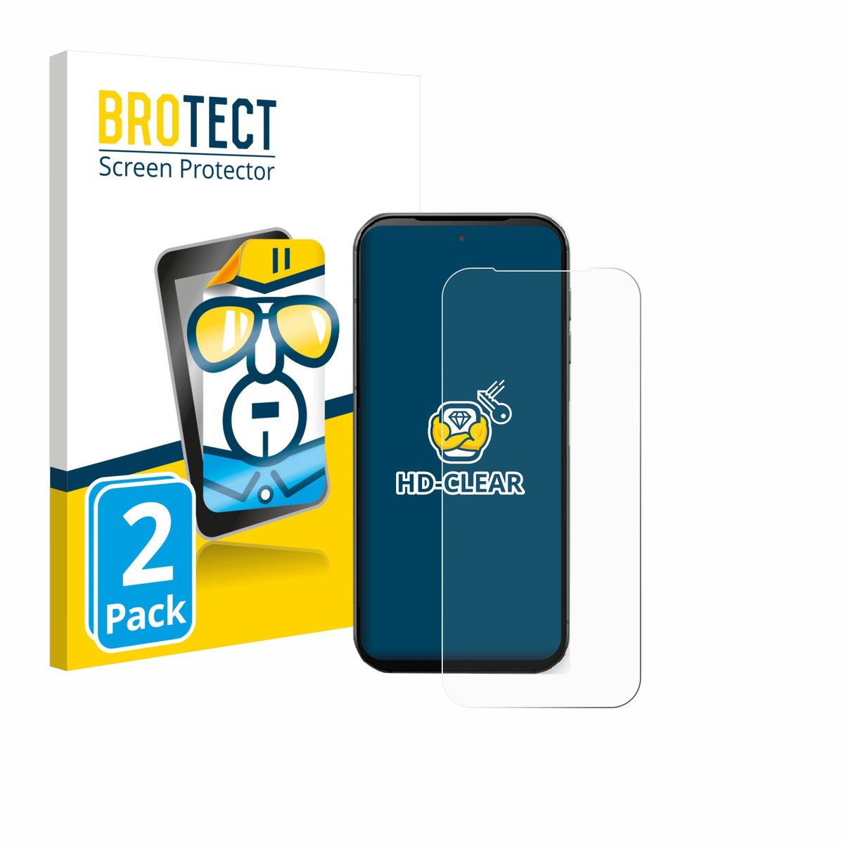BROTECT - Screenprotector voor Fairphone 5 - Folie Beschermfolie transparant 2 Stuks