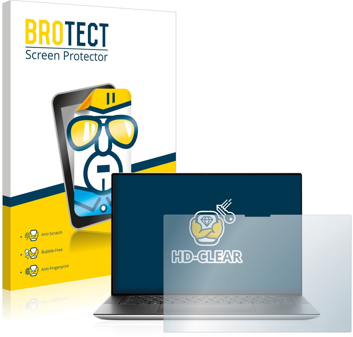 BROTECT - Screenprotector voor Dell XPS 15 9510 Touch - Folie Beschermfolie transparant