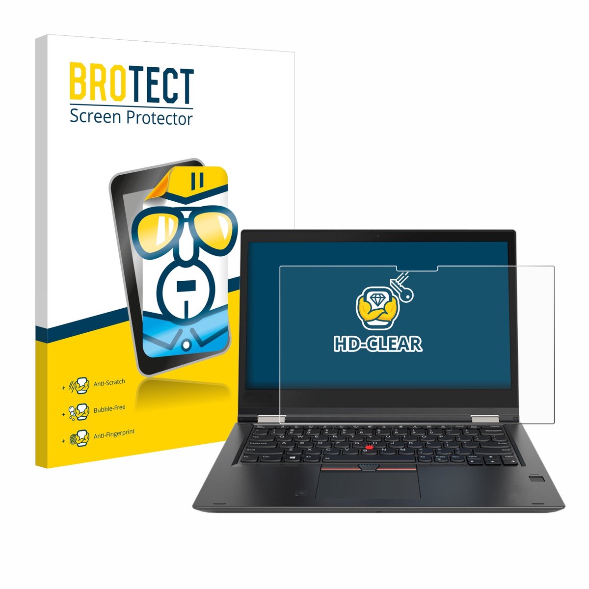 BROTECT - Screenprotector voor Lenovo ThinkPad Yoga X380 - Folie Beschermfolie transparant