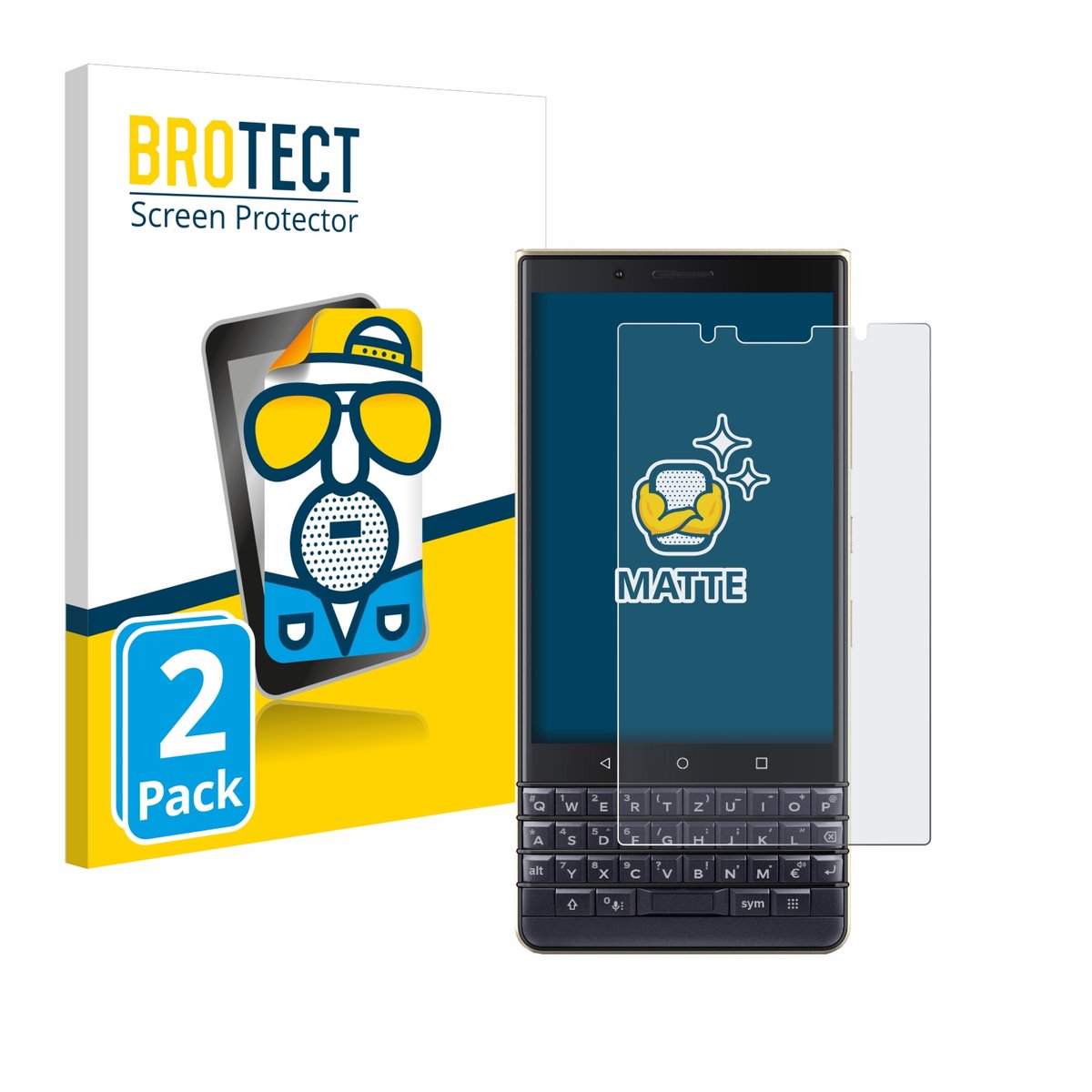 BROTECT - Screenprotector voor BlackBerry Key2 LE - Folie Beschermfolie matte 2 Stuks