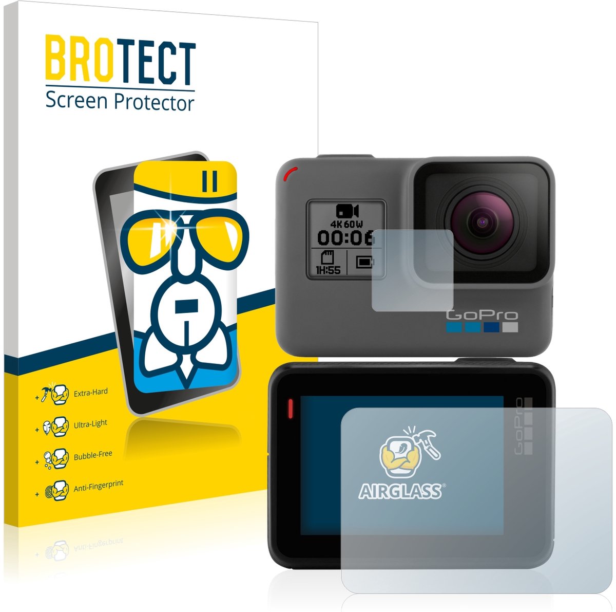 Screenprotector voor GoPro Hero 5 Black Beschermglas transparant