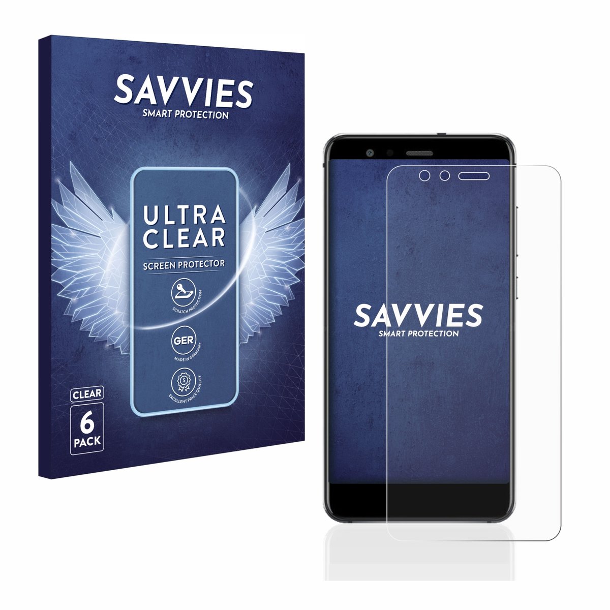 Savvies - Screenprotector voor Huawei P10 Lite - Folie Beschermfolie transparant 6 Stuks