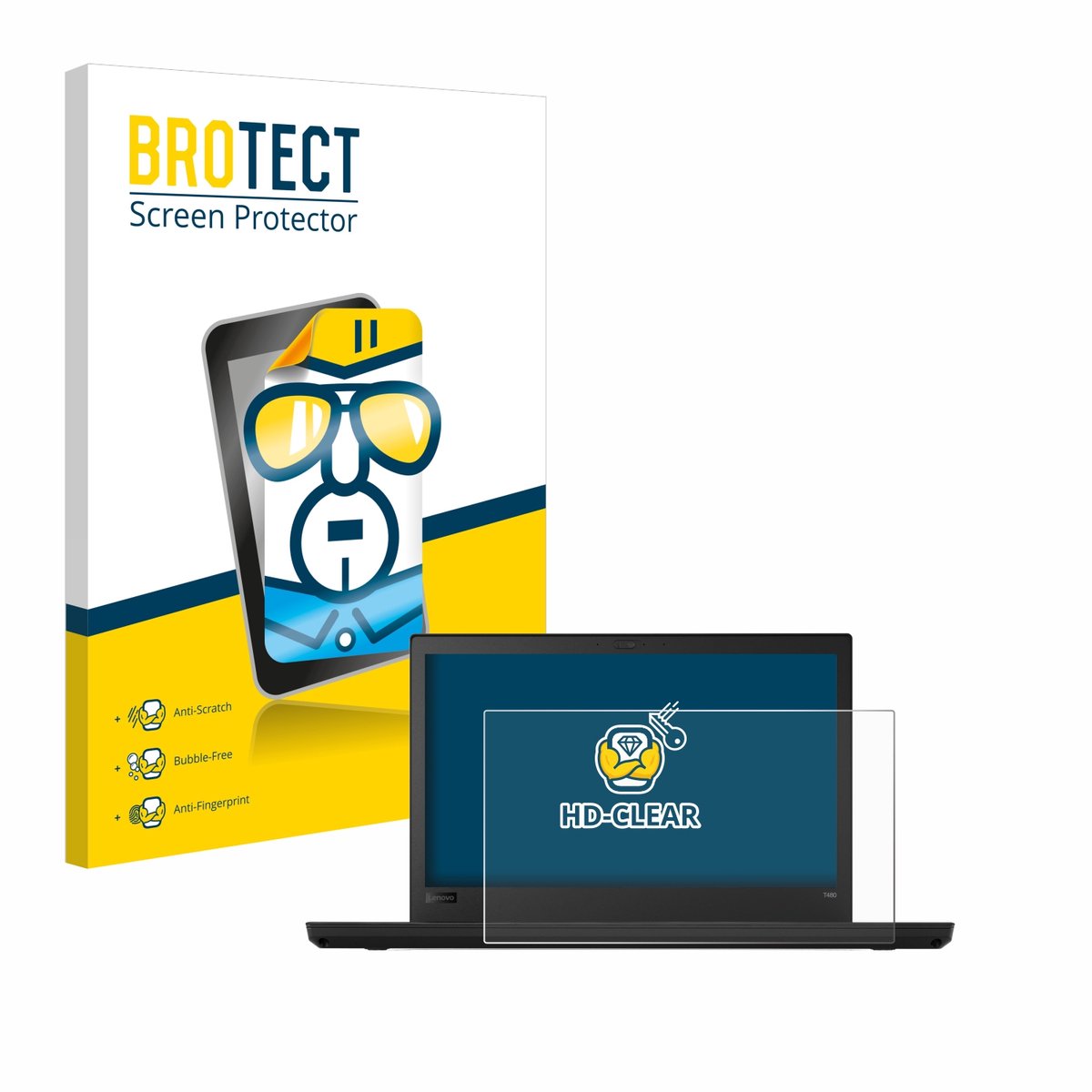 BROTECT - Screenprotector voor Lenovo ThinkPad T480 - Folie Beschermfolie transparant