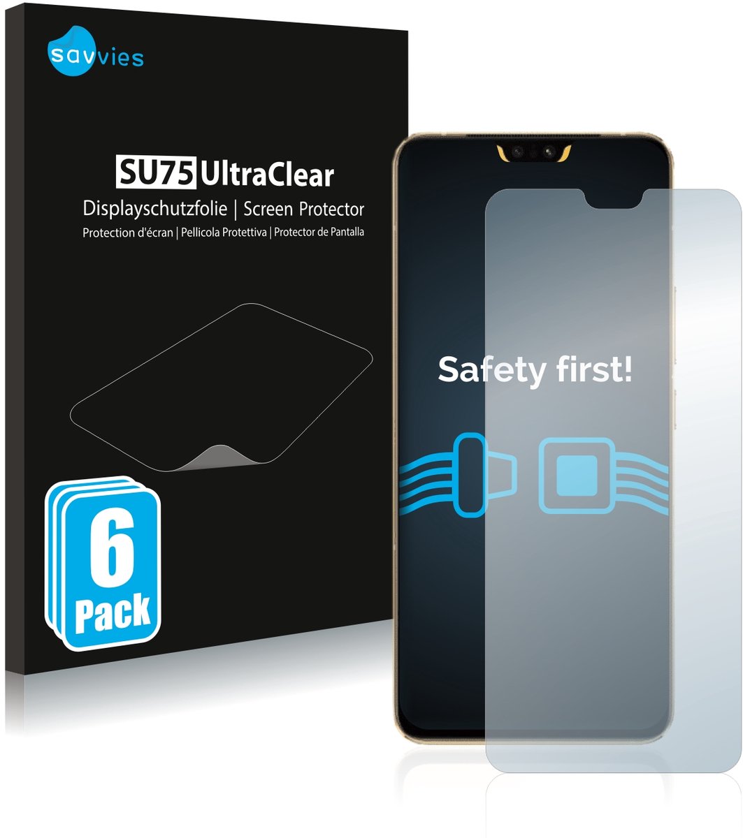 Savvies - Screenprotector voor Vivo V23 5G - Folie Beschermfolie transparant 6 Stuks