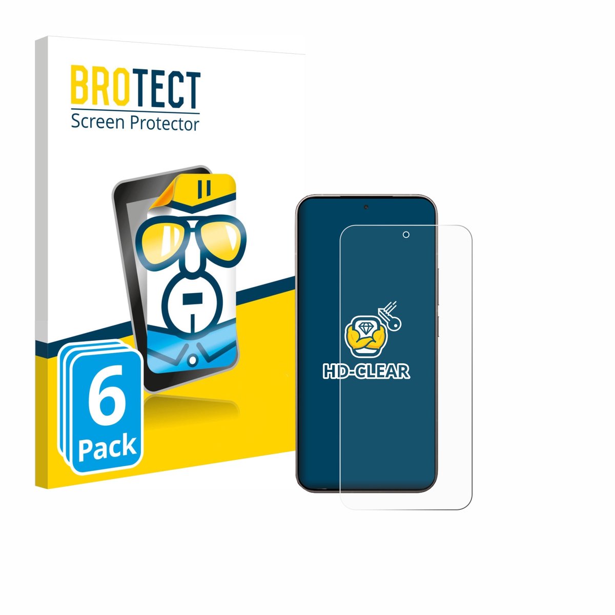 BROTECT - Screenprotector voor Xiaomi 15T Pro - Folie Beschermfolie transparant 6 Stuks