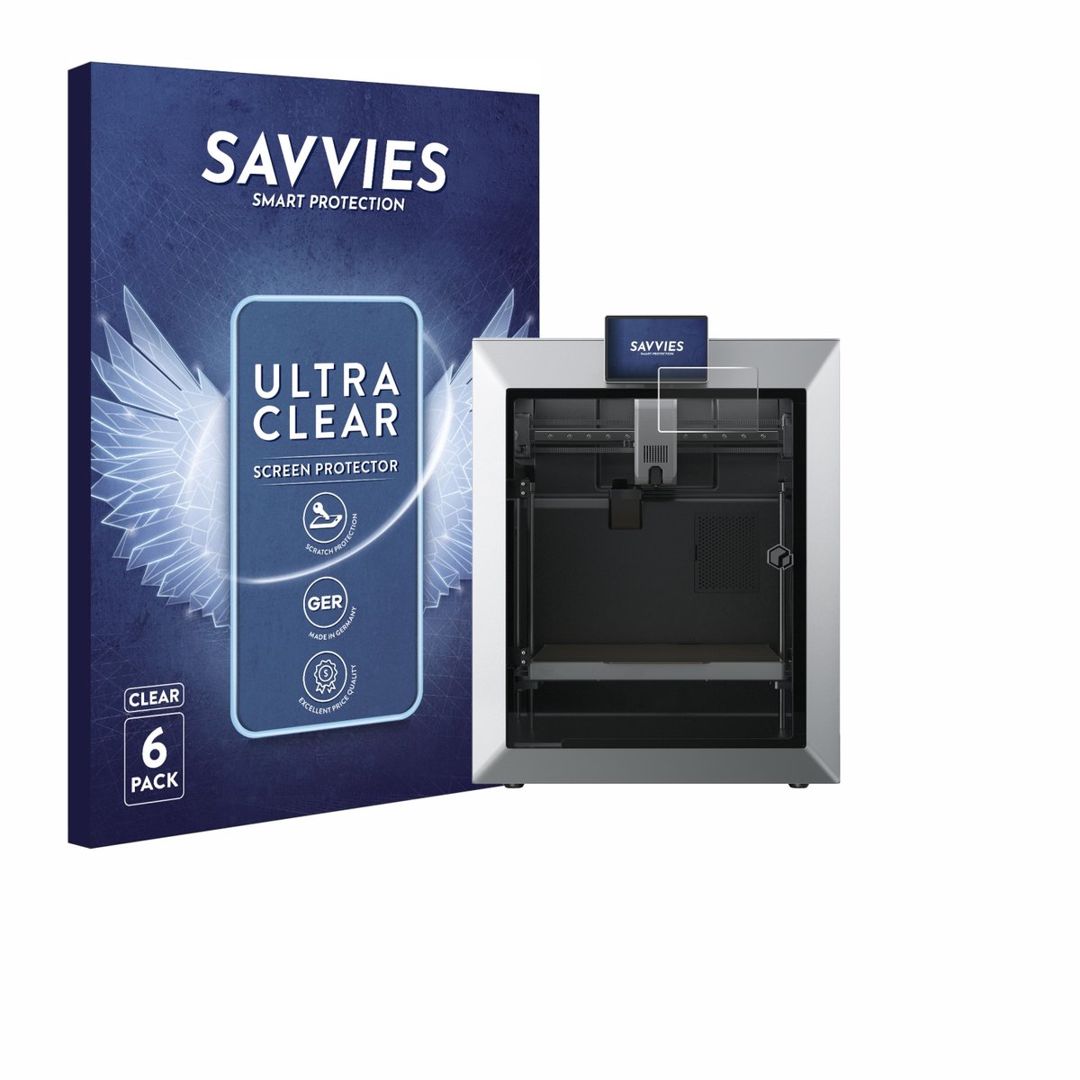 Savvies - Screenprotector voor Qidi Tech Q2 - Folie Beschermfolie transparant 6 Stuks