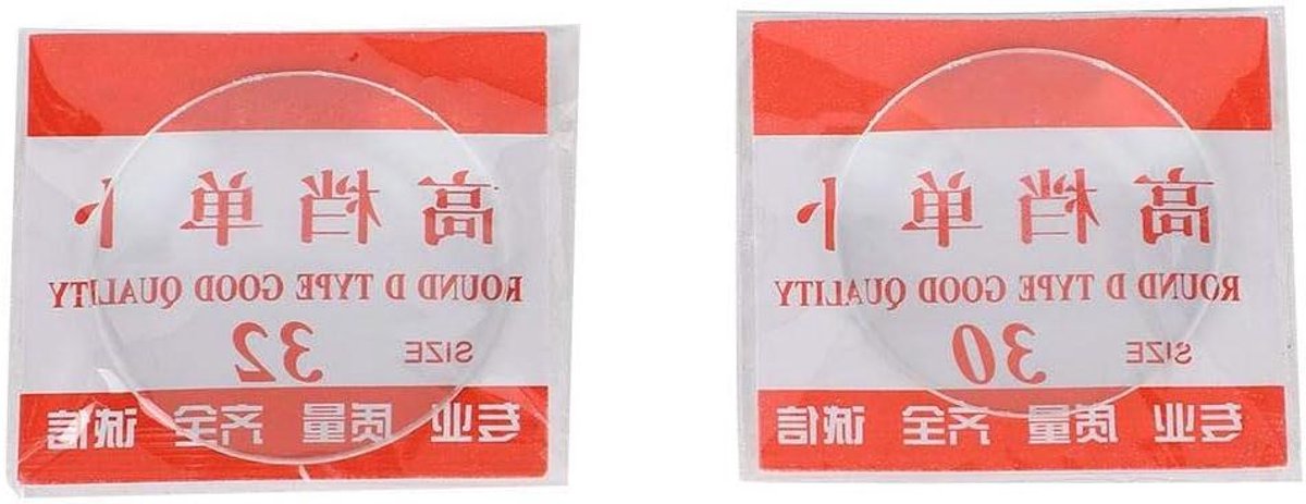 Horlogeglas 30mm 32mm plat rond kristal lens reserveonderdelen reparatie horlogemaker