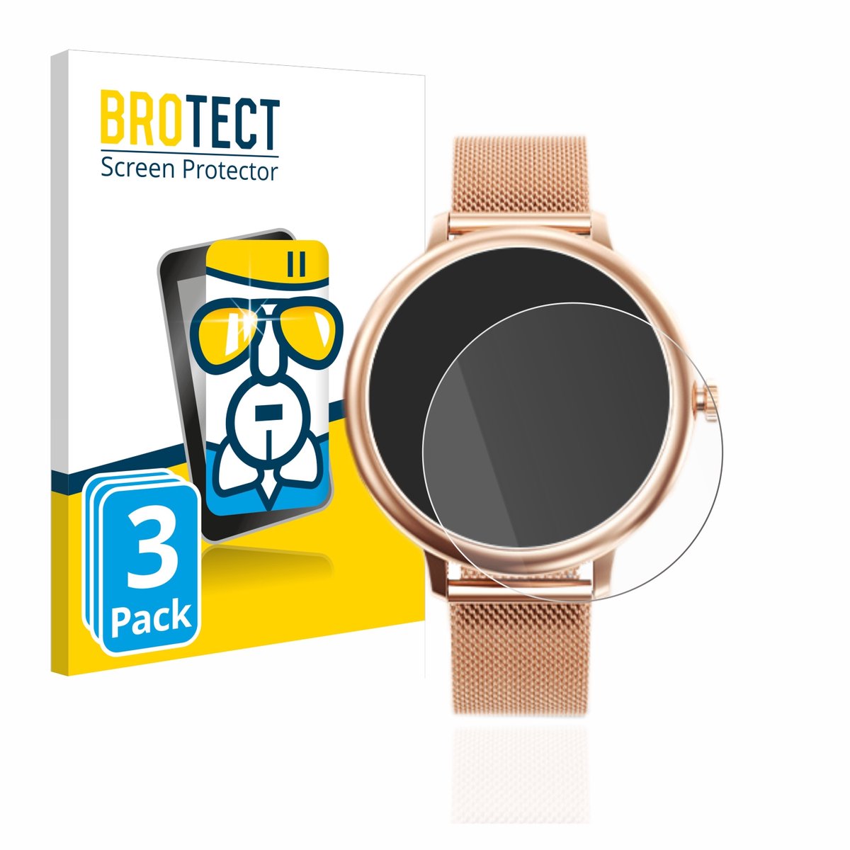 Screenprotector 3 Stuks voor Naixues Smartwatch CF80 1.08" Beschermglas transparant