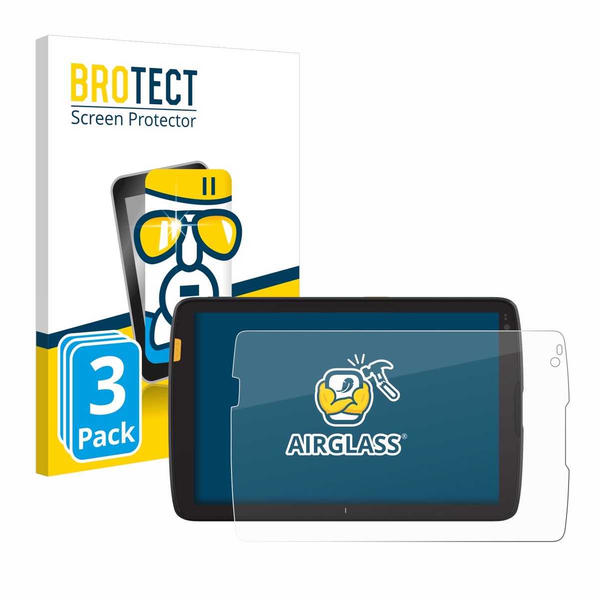 Screenprotector 3 Stuks voor Zebra ET45 8" / ET40 Beschermglas transparant