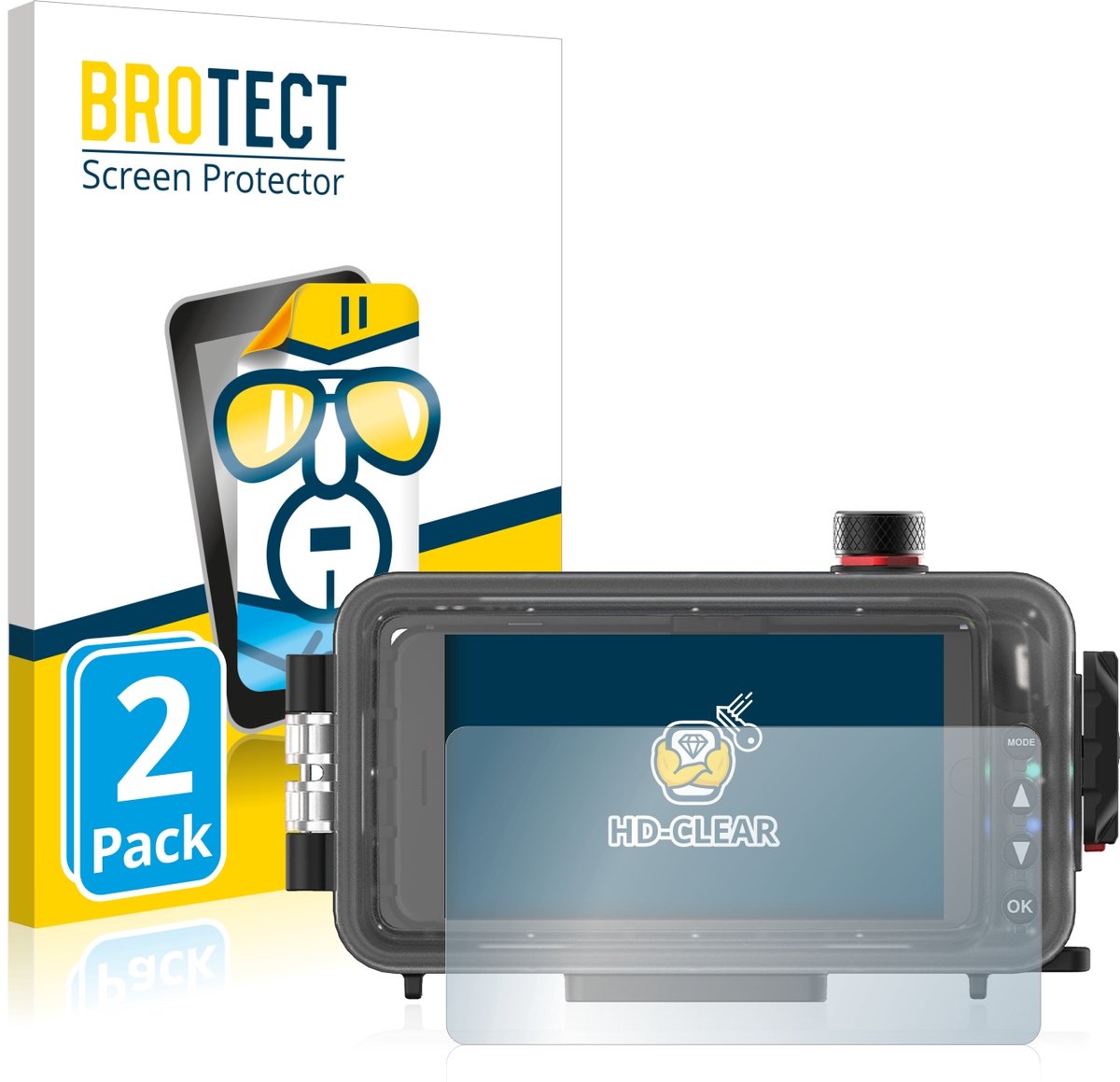 BROTECT - Screenprotector voor SeaLife SL400 - Folie Beschermfolie transparant 2 Stuks