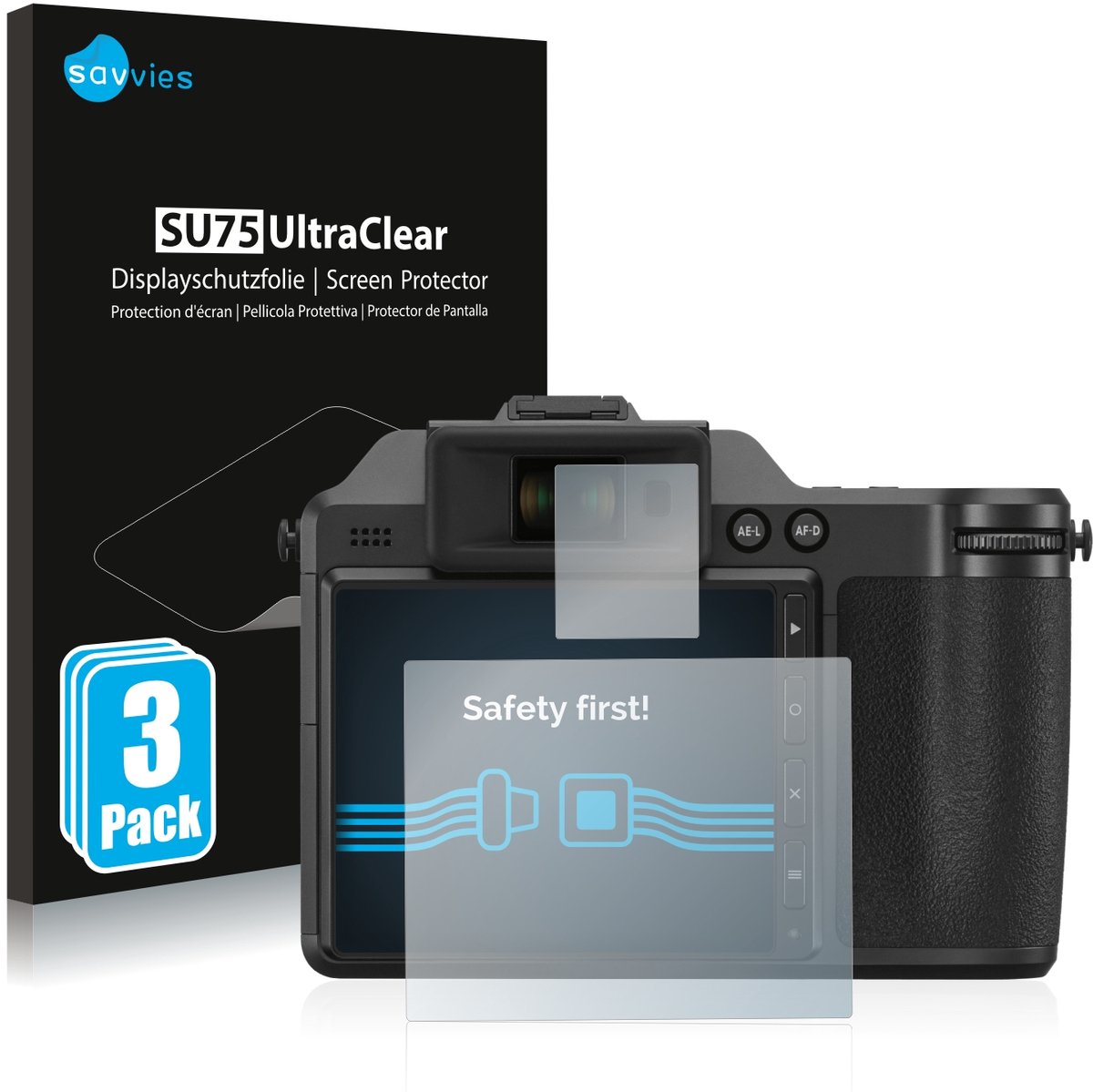 Savvies - Screenprotector voor Fujifilm X-H2 - Folie Beschermfolie transparant 6 Stuks