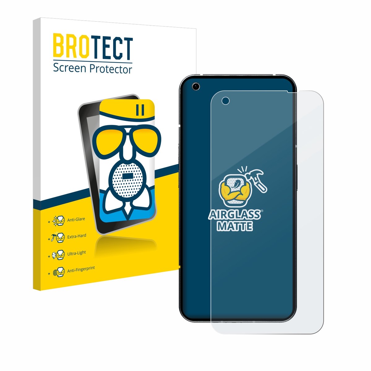 BROTECT - Screenprotector voor Nothing Phone (1) - Folie Beschermfolie Beschermglas matte