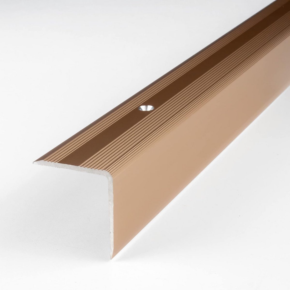 Aluminium Trapneus Profiel Geboord Brons Licht 100 cm Voor Trapafwerking