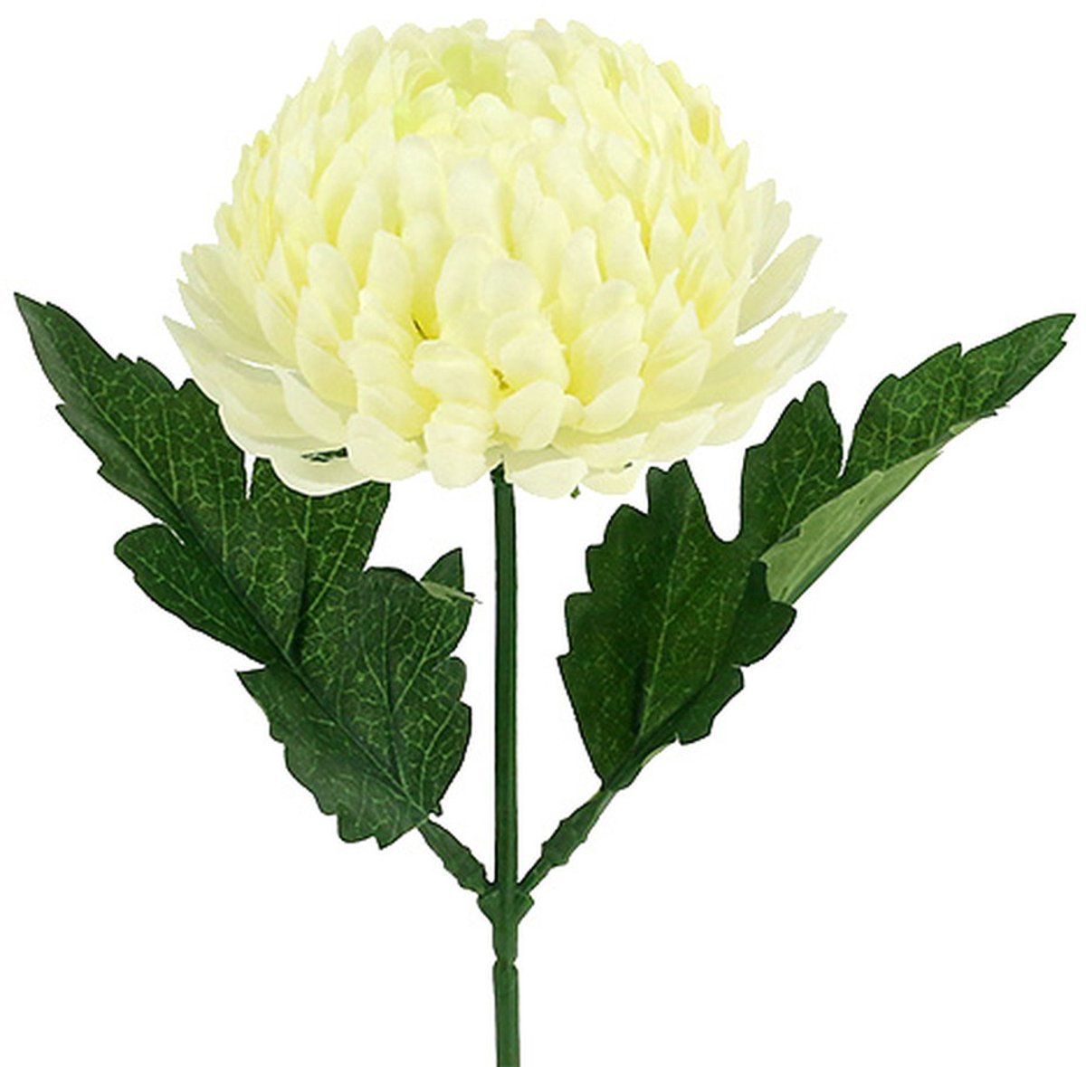Viana Chrysanthemum Crème Kunstbloem Ø7cm 18cm 4 stuks, 4 Stück Beige