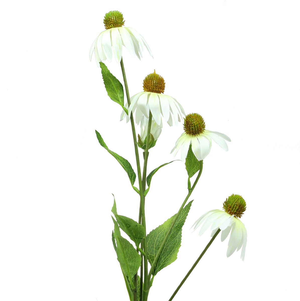 Echinacea bloem kunstmatig wit 90cm