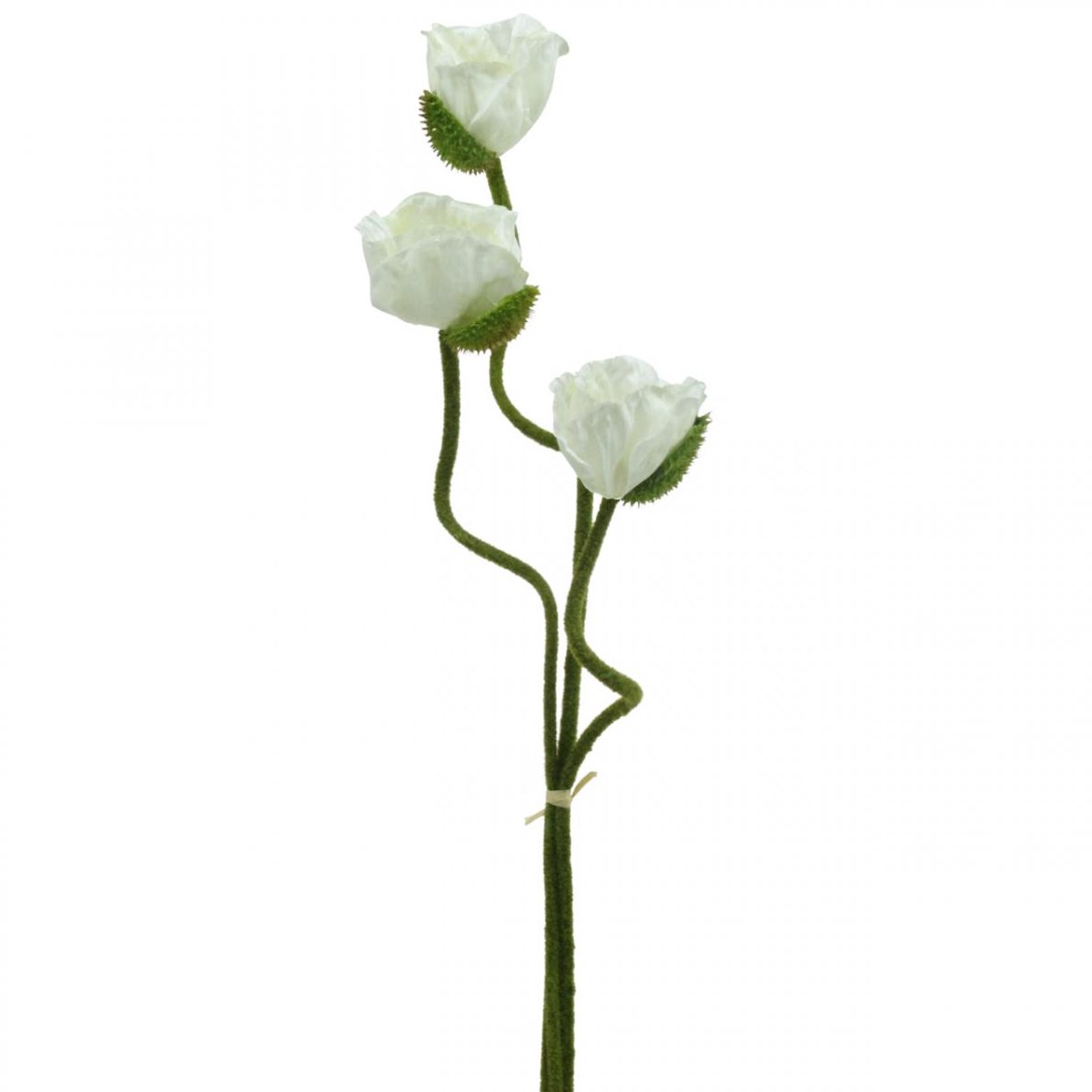 Viana Kunstbloem Kunstbloem Poppy Corn Rose Wit L55/60/70cm Set van 3, 3 Stü