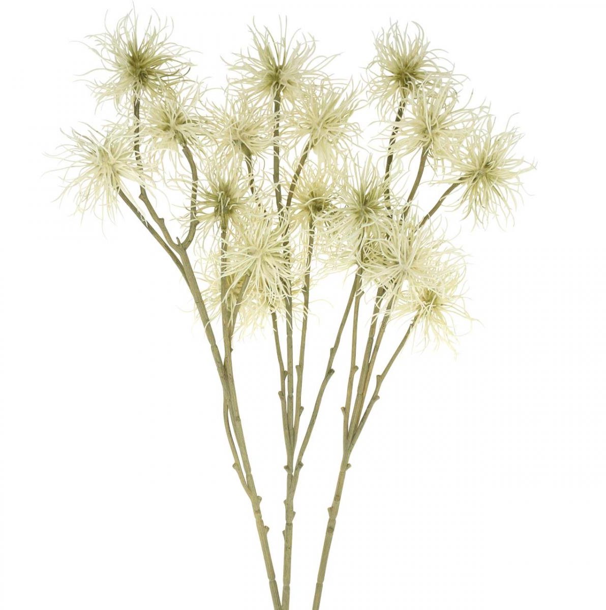 Xanthium kunstbloem crème herfstdecoratie 6 bloemen 80cm 3st