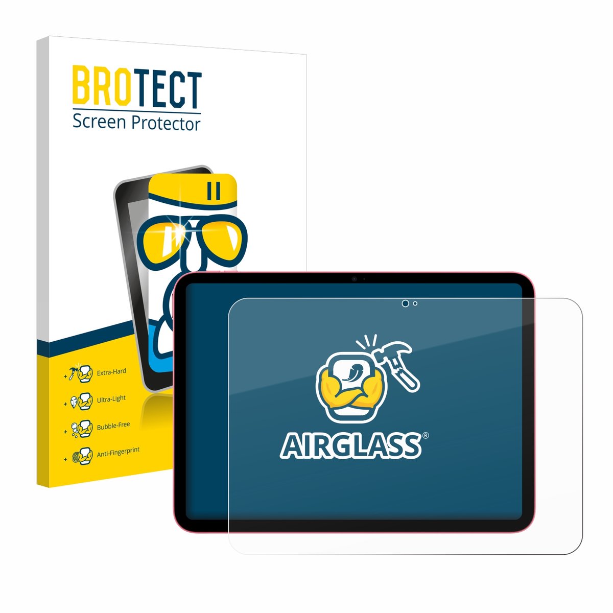 Screenprotector voor Apple iPad 10.9" 2022 (10. Gen.) Beschermglas transparant
