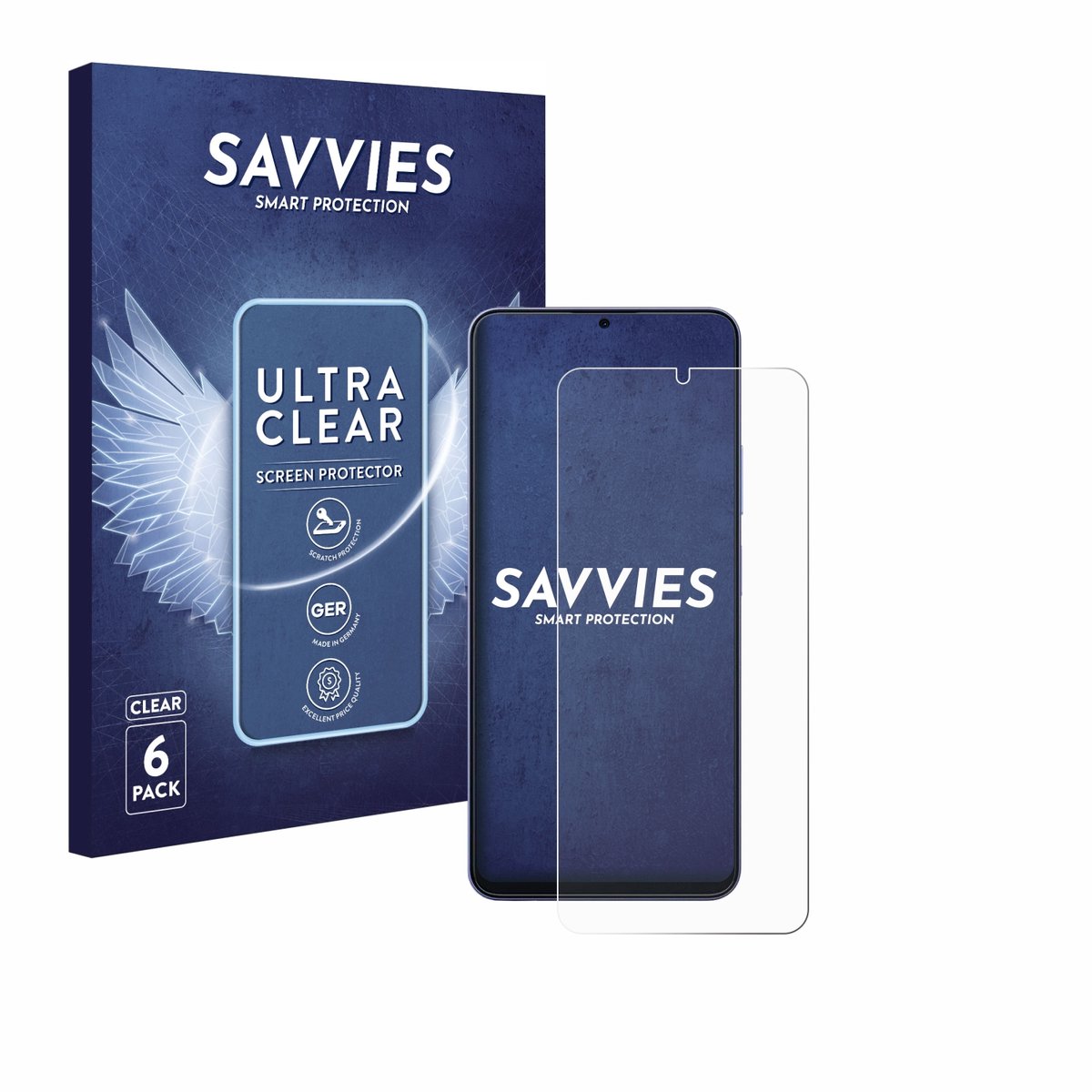 Savvies - Screenprotector voor Blackview Color 8 - Folie Beschermfolie transparant 6 Stuks