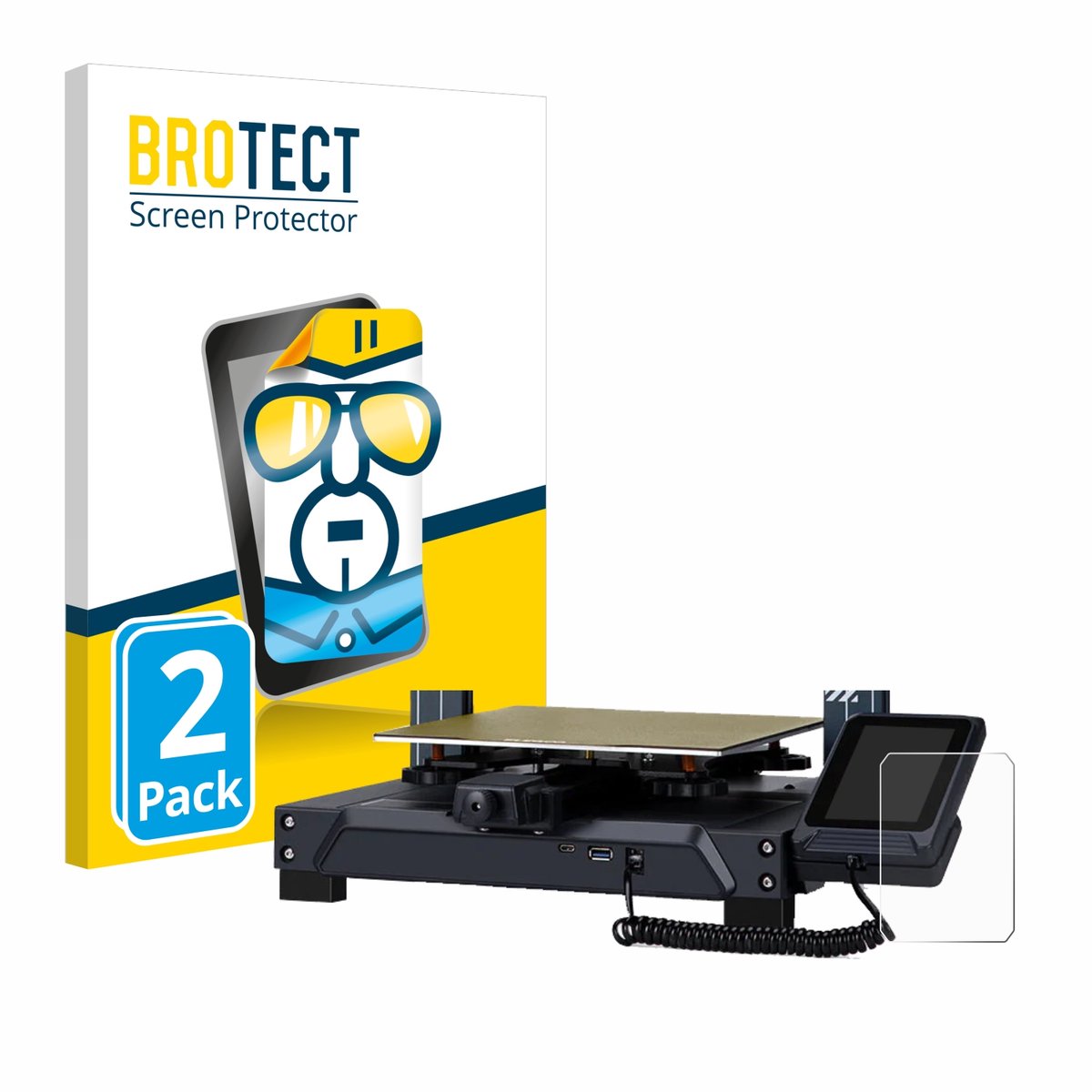 BROTECT - Screenprotector voor Elegoo Neptun 4 - Folie Beschermfolie transparant 2 Stuks