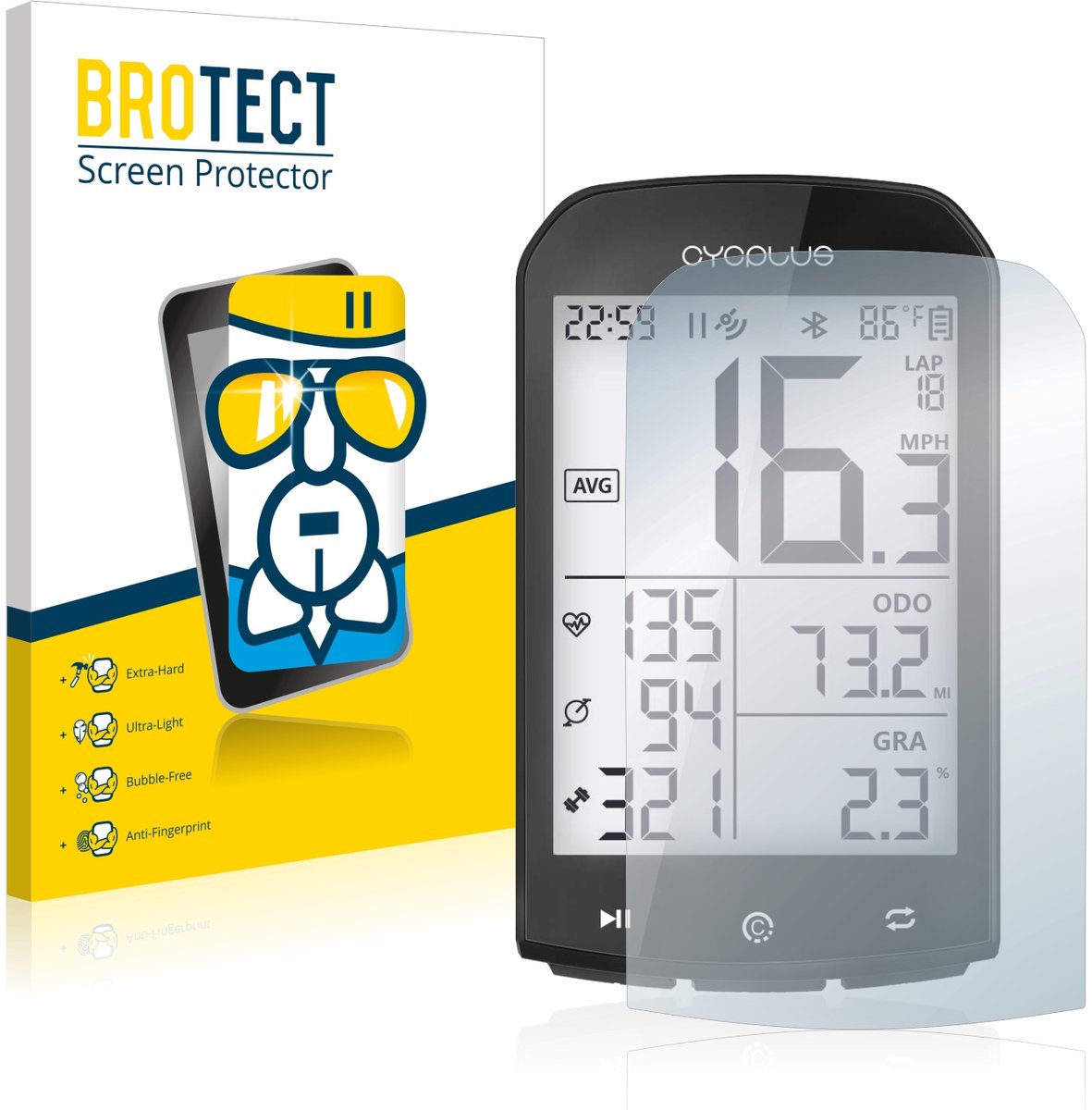 Screenprotector voor Cycplus M1 2.9" Beschermglas transparant