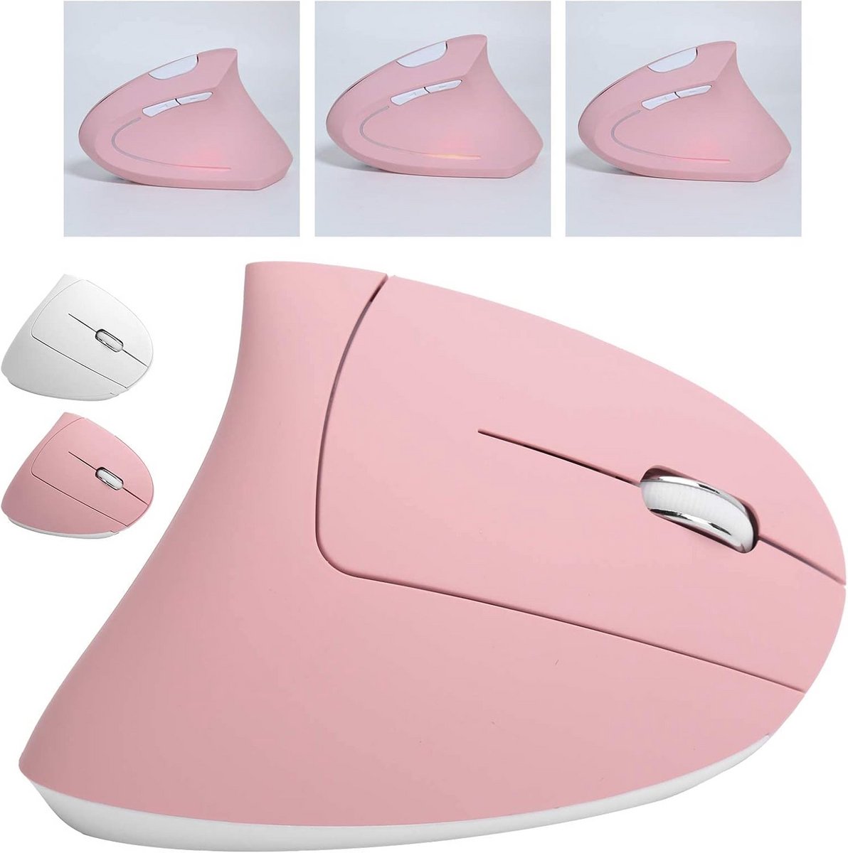Draadloze Verticale Muis USB-oplaadbaar 2.4G 800-2400 DPI Ergonomisch 6-knops