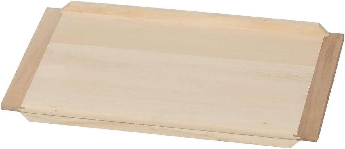 Massieve houten deegplank met 2 aanslagranden - pastaplank - bakplank - 60 x 40 cm