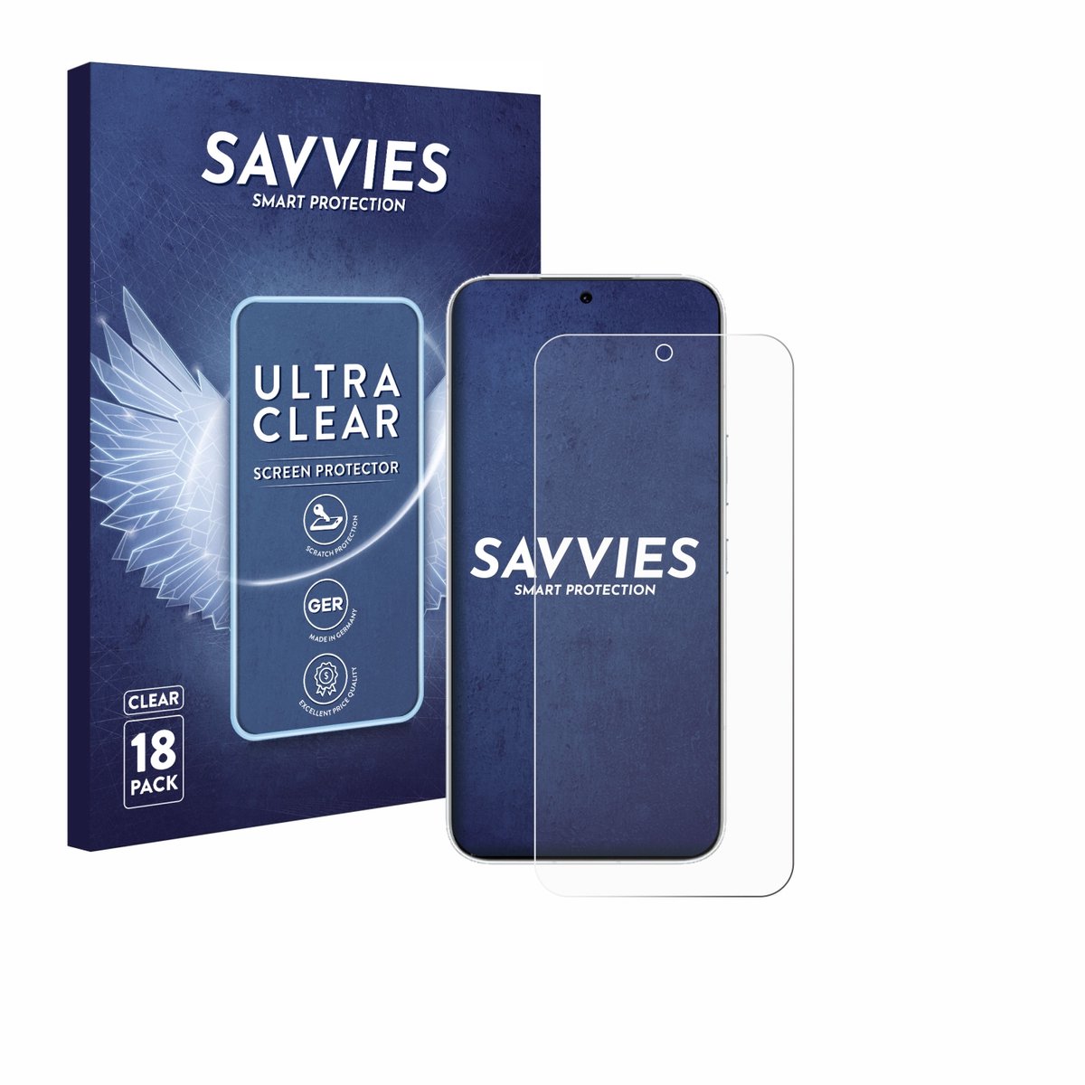 Savvies - Screenprotector voor Honor 500 - Folie Beschermfolie transparant 18 Stuks