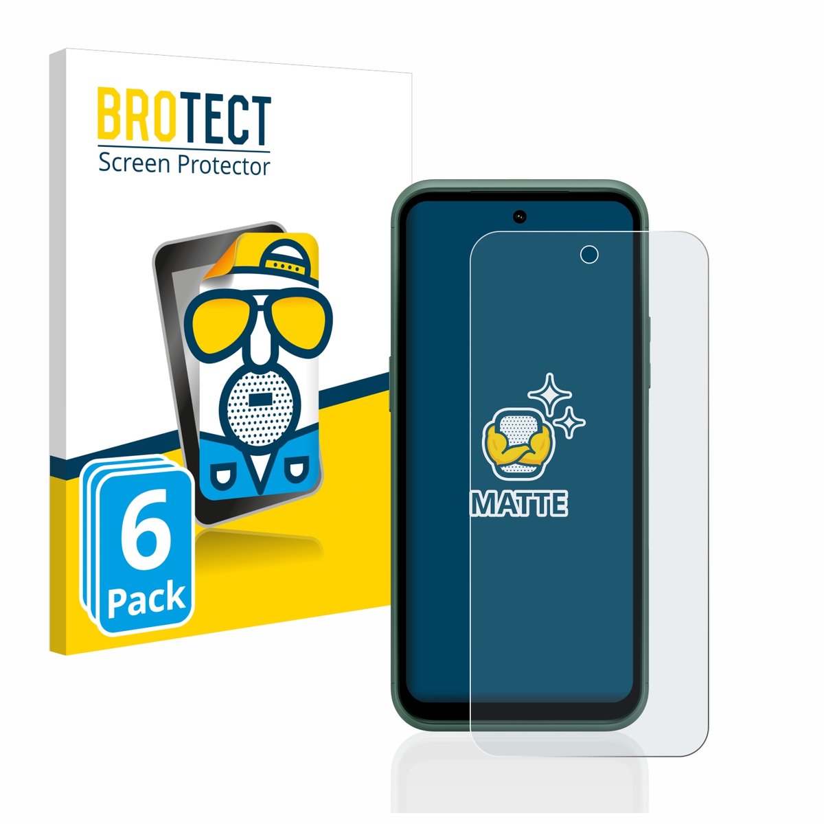 BROTECT - Screenprotector voor Nokia XR21 - Folie Beschermfolie matte 6 Stuks