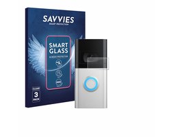 3 Stuks Savvies Screenprotector - geschikt voor Ring Video Doorbell 4 / Doorbell 3 - beschermfolie glas transparant