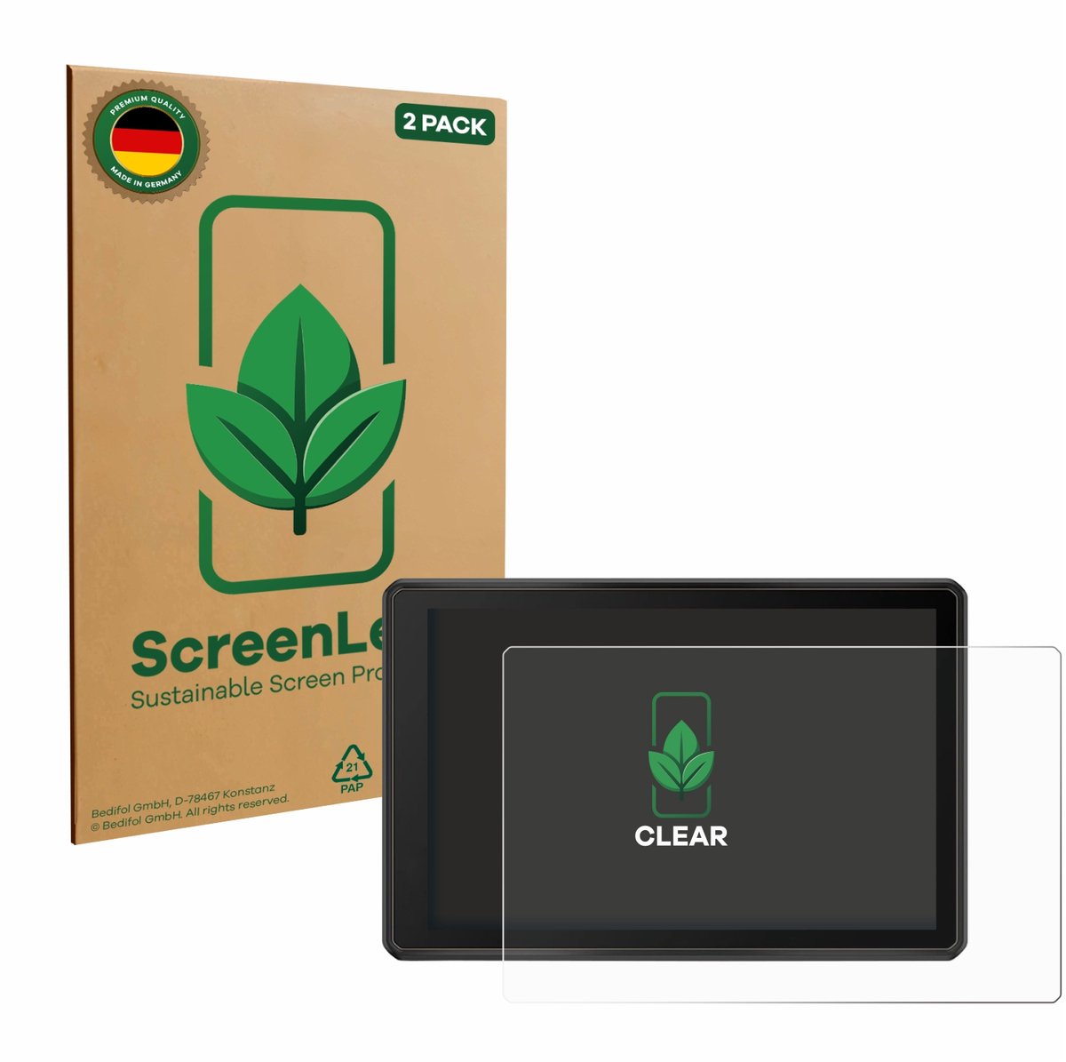 ScreenLeaf - Screenprotector voor Garmin Tread 2 Overland Edition 8" - Duurzame schermbescherming Folie Beschermfolie transparant 2 Stuks