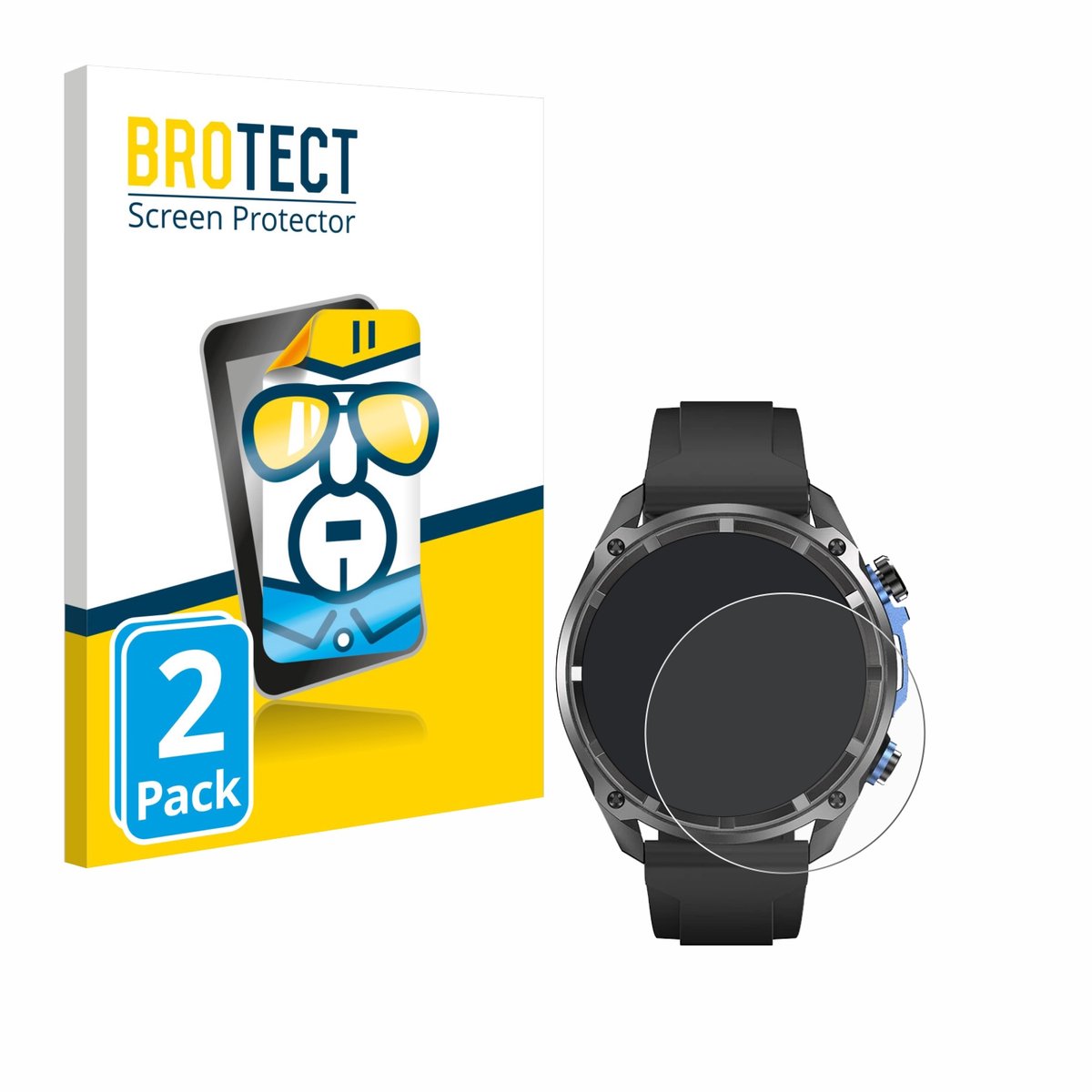 BROTECT - Screenprotector voor DTNO.1 DTG1 1.43" - Folie Beschermfolie transparant 2 Stuks
