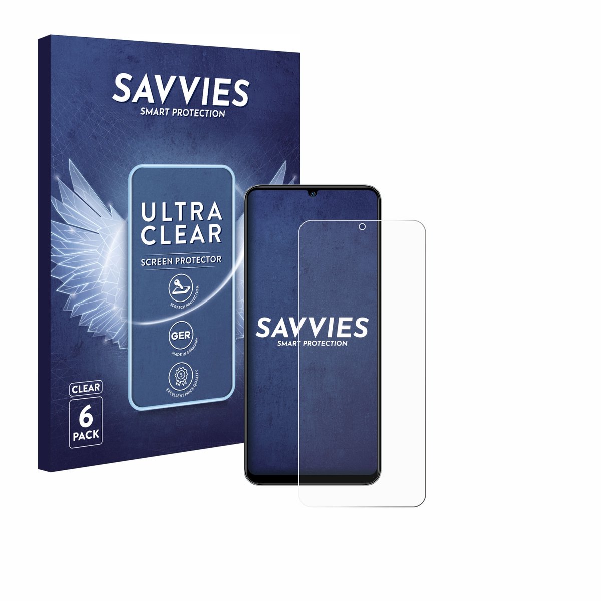 Savvies - Screenprotector voor KXD 13C - Folie Beschermfolie transparant 6 Stuks