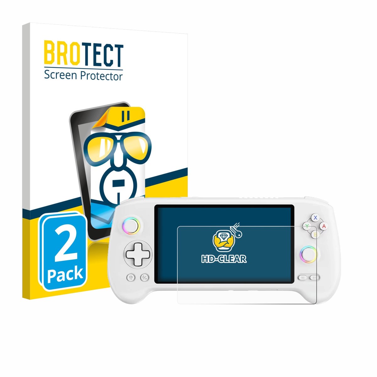 BROTECT - Screenprotector voor Anbernic RG557 - Folie Beschermfolie transparant 2 Stuks