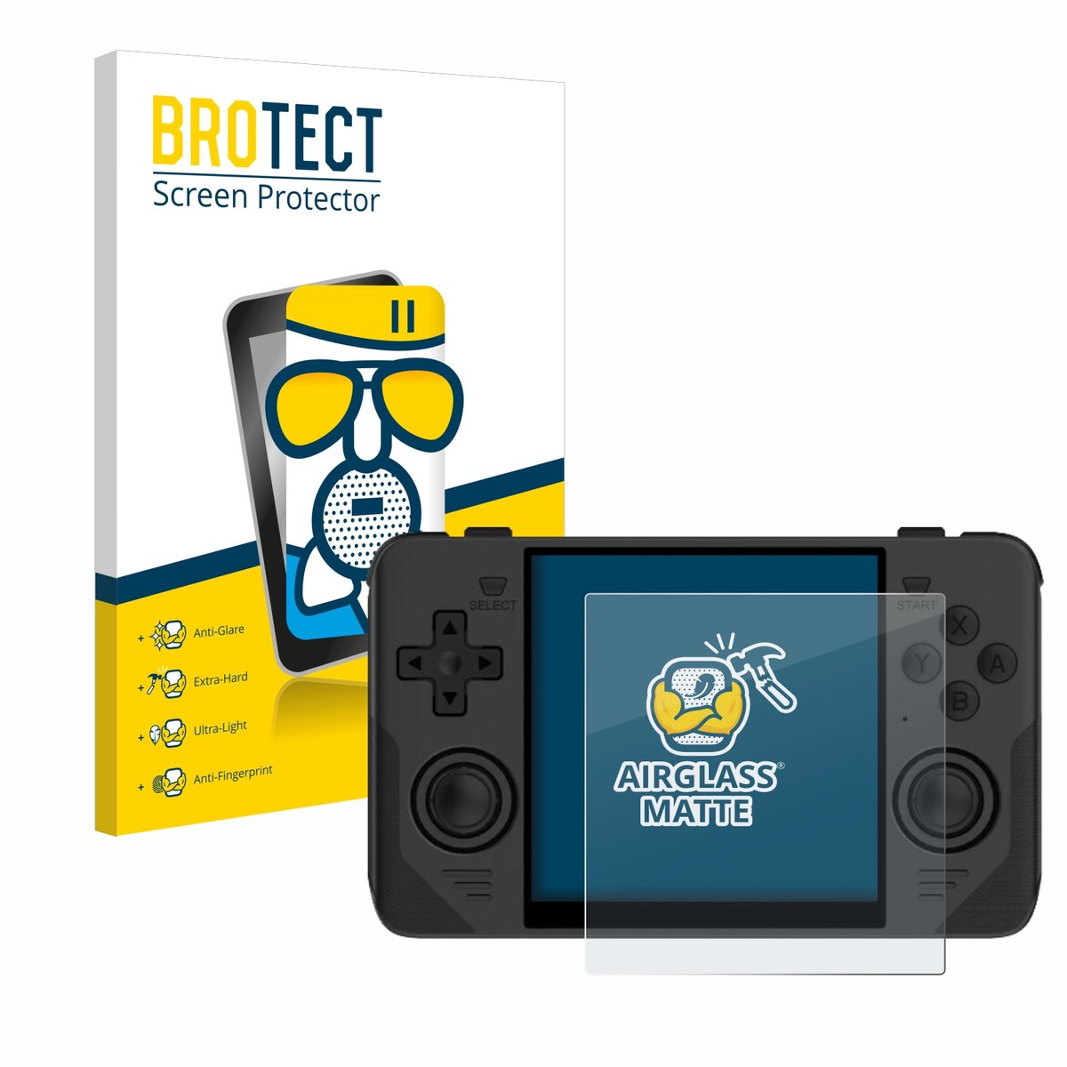 BROTECT - Screenprotector voor Powkiddy RGB30 - Folie Beschermfolie Beschermglas matte
