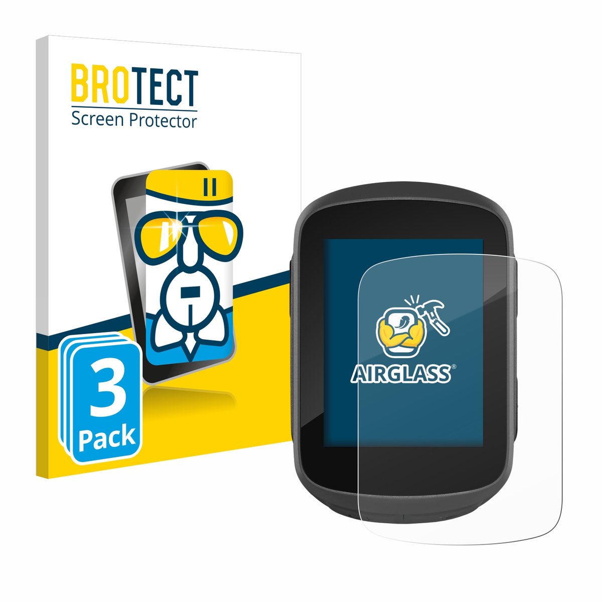Screenprotector 3 Stuks voor Garmin Edge 130 Plus Beschermglas transparant