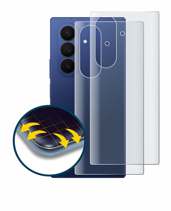 BROTECT - Protection d'écran pour Samsung Galaxy Z Fold 7 (Arrière) - Film de protection mat couverture complète (2 pièces)