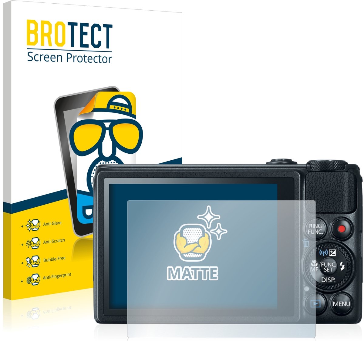 BROTECT - Screenprotector voor Canon PowerShot S120 - Folie Beschermfolie matte 2 Stuks