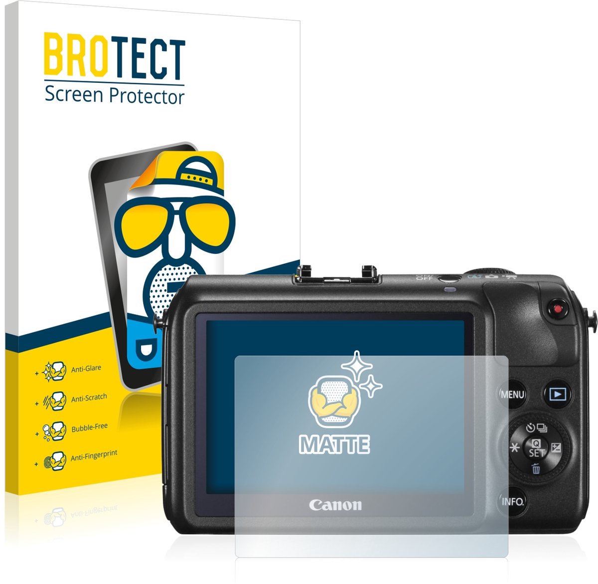 BROTECT - Screenprotector voor Canon EOS M - Folie Beschermfolie matte 2 Stuks