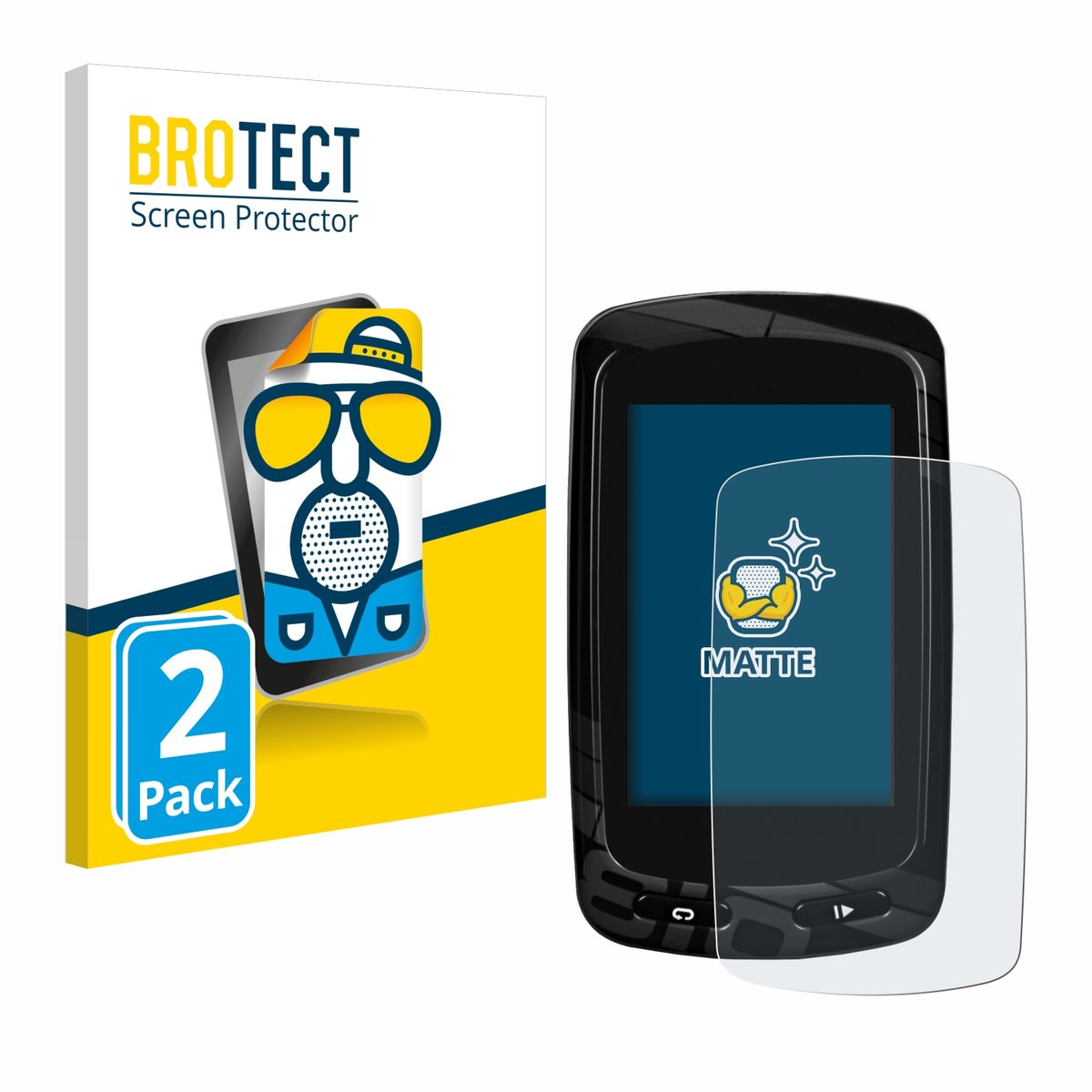 BROTECT - Screenprotector voor Garmin Edge 810 - Folie Beschermfolie matte 2 Stuks