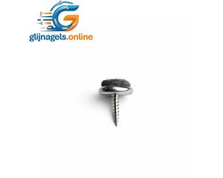 10 STUKS PREMIUM VILTGLIJNAGEL 18 mm metaal – Metalen meubelglijder met vilt – Stoelpoot glijder – Meubelglijder rond – Vloerglijder – Vloerbeschermer tegen krassen – Geluiddempend – Meubelvilt – Voor stoelen, tafels en kasten - Vloerbescherming
