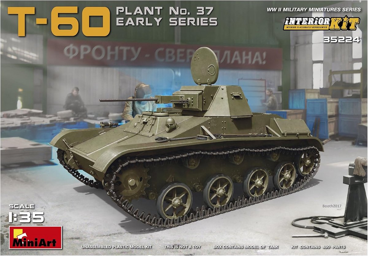 Modelbouwset T-60 Early Series Tank Modelbouw - Gedetailleerd Kunststof Bouwpakket