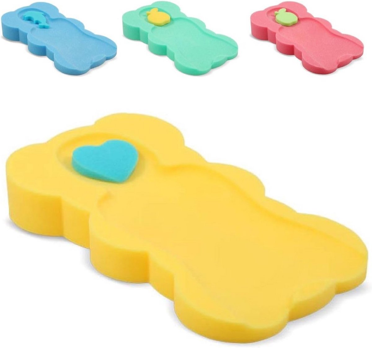 Zachte Baby Badmat met Douchesponsjes voor Veilig en Comfortabel Baden