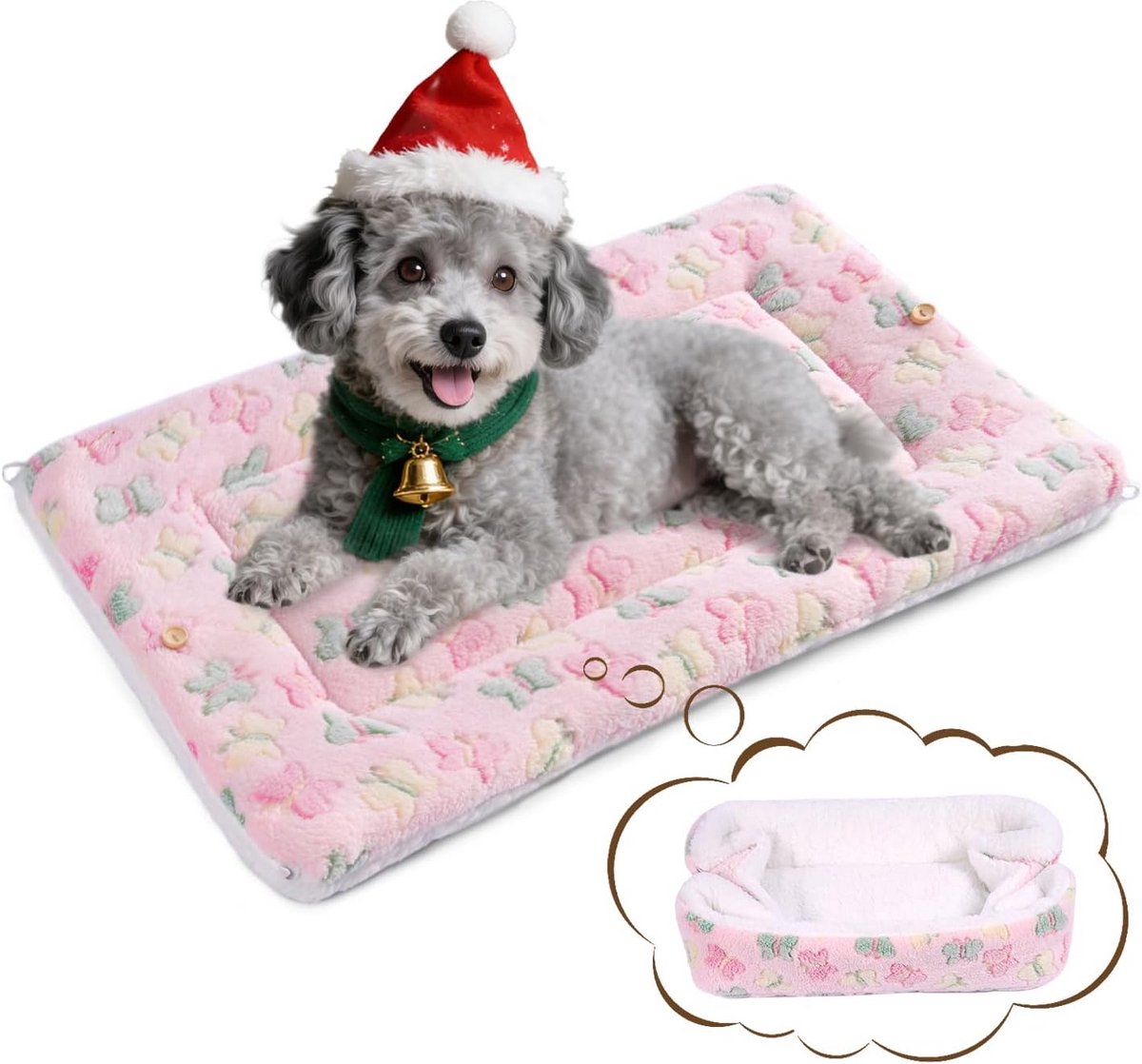 Comfortabel Hondenkussen Rechthoekig 60x80 cm - Wasbaar Matras voor Honden