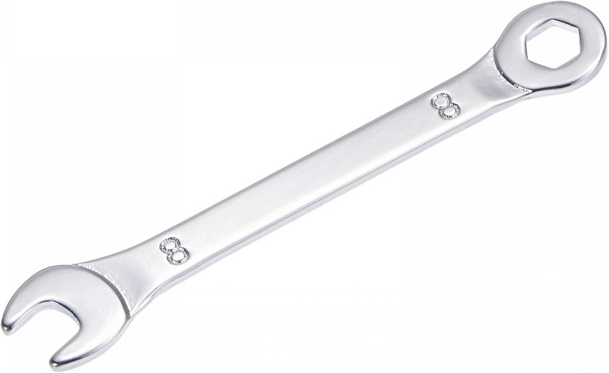 Dunne Metrische Combinatiesleutel 8mm met Offset en Open Uiteinde