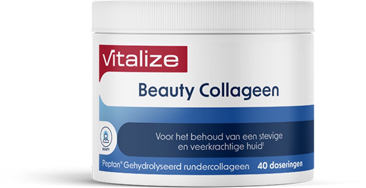 Vitalize Beauty Collageen Poeder 200 gram | - Met collageen, hyaluronzuur, vitamine C en biotine