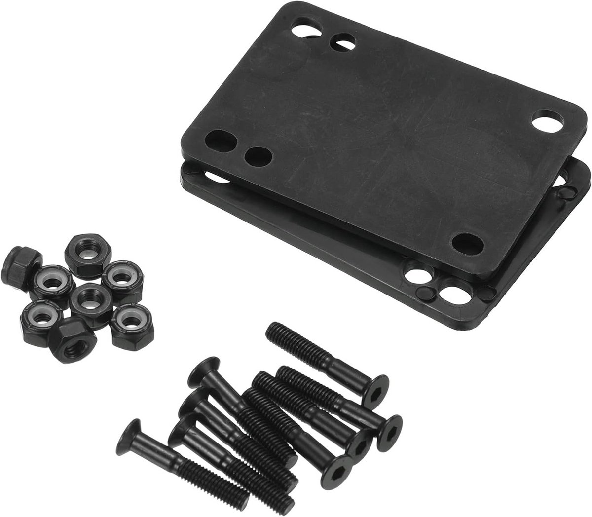 Skateboard Riser Pads & Montageschroeven Set – 3mm Schokabsorptie voor Longboard & Cruiser